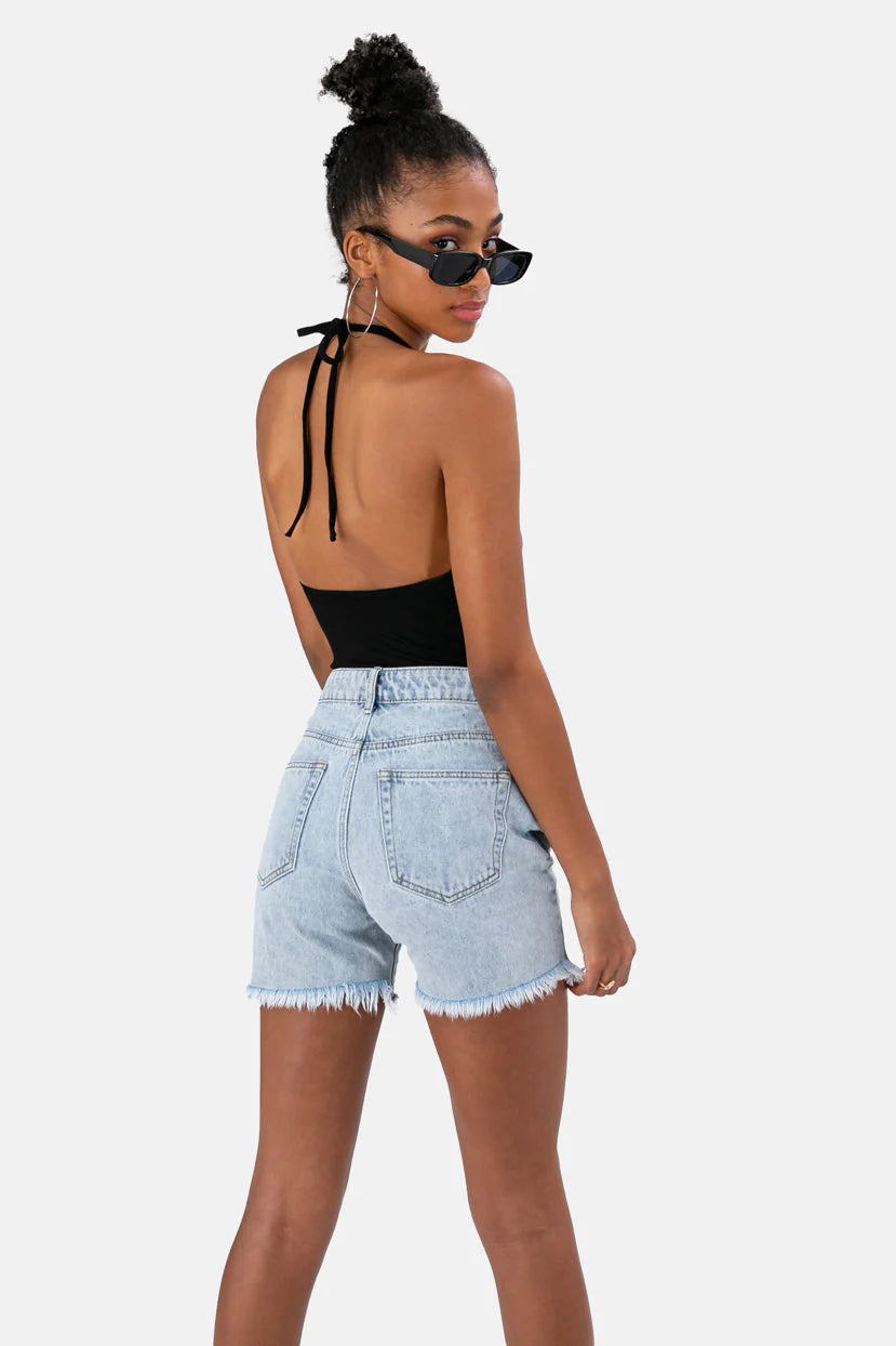 Candy_Store_4_Lucon Wrap Halter Bodysuit - BLACK - M - Women - Clothing - Bodysuit - Polyester